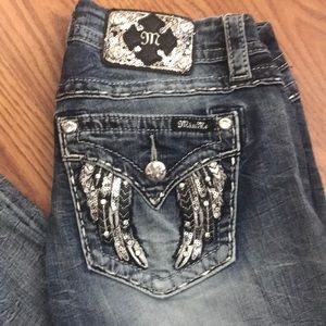 Miss Me Skinny Jeans Sz 28 Bling Pockets Worn 2x